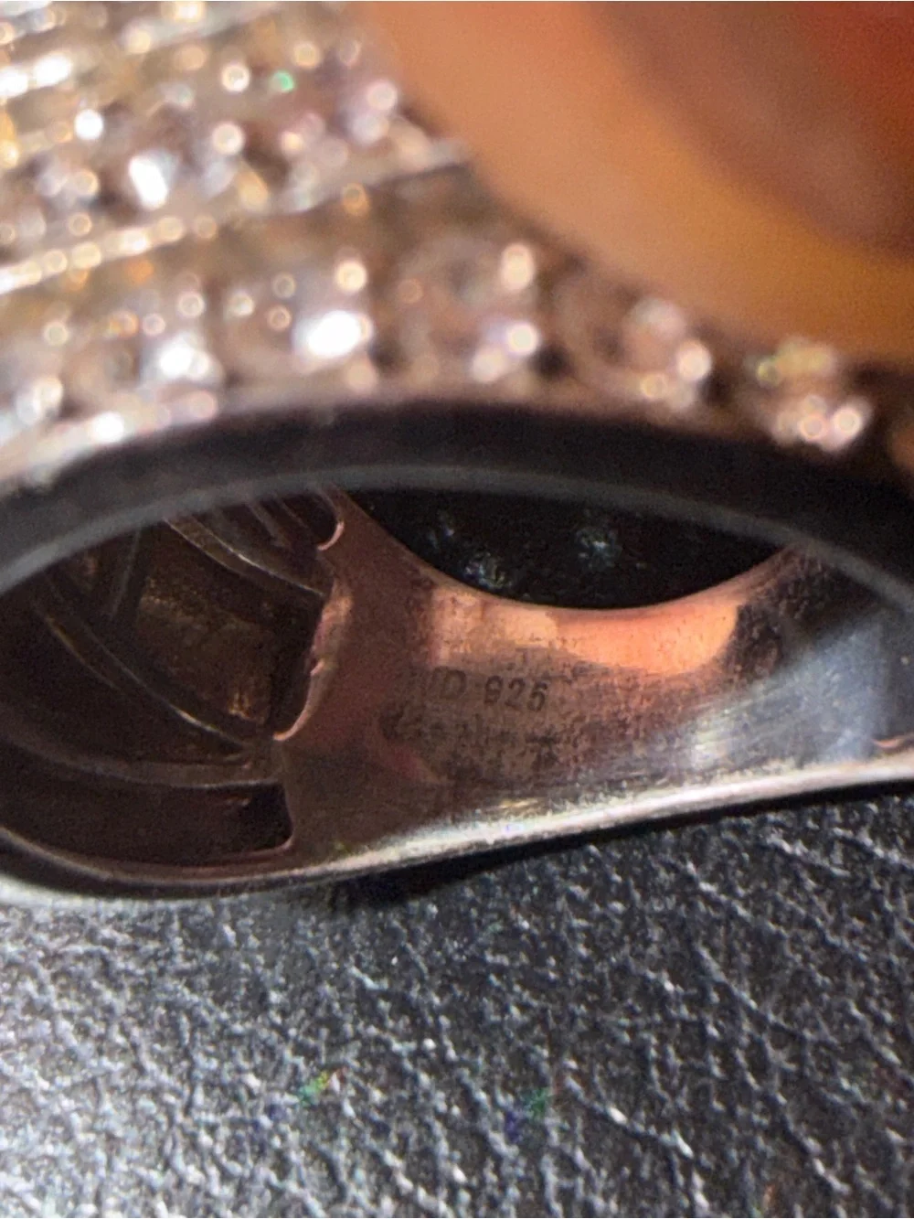 JTV Bella Luca Diamond stimulant/CZ Cocktail Ring in Sterling Silver size 6